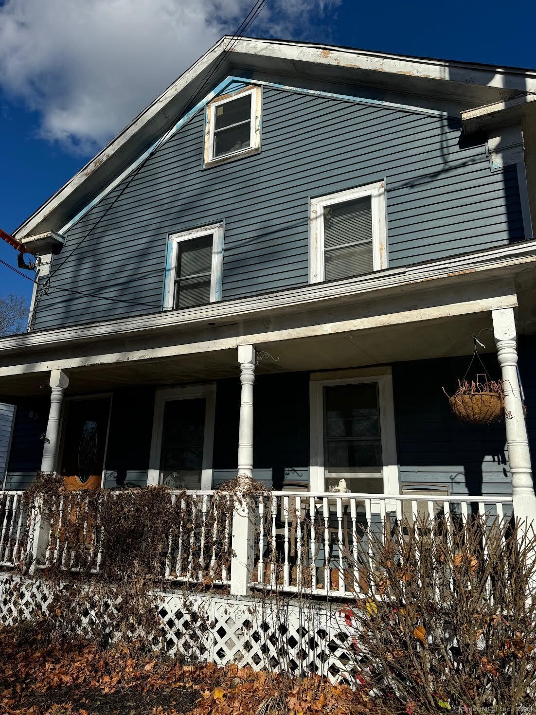 a front view of a house