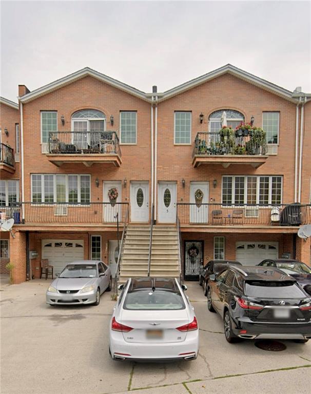 a car parked in front of a house