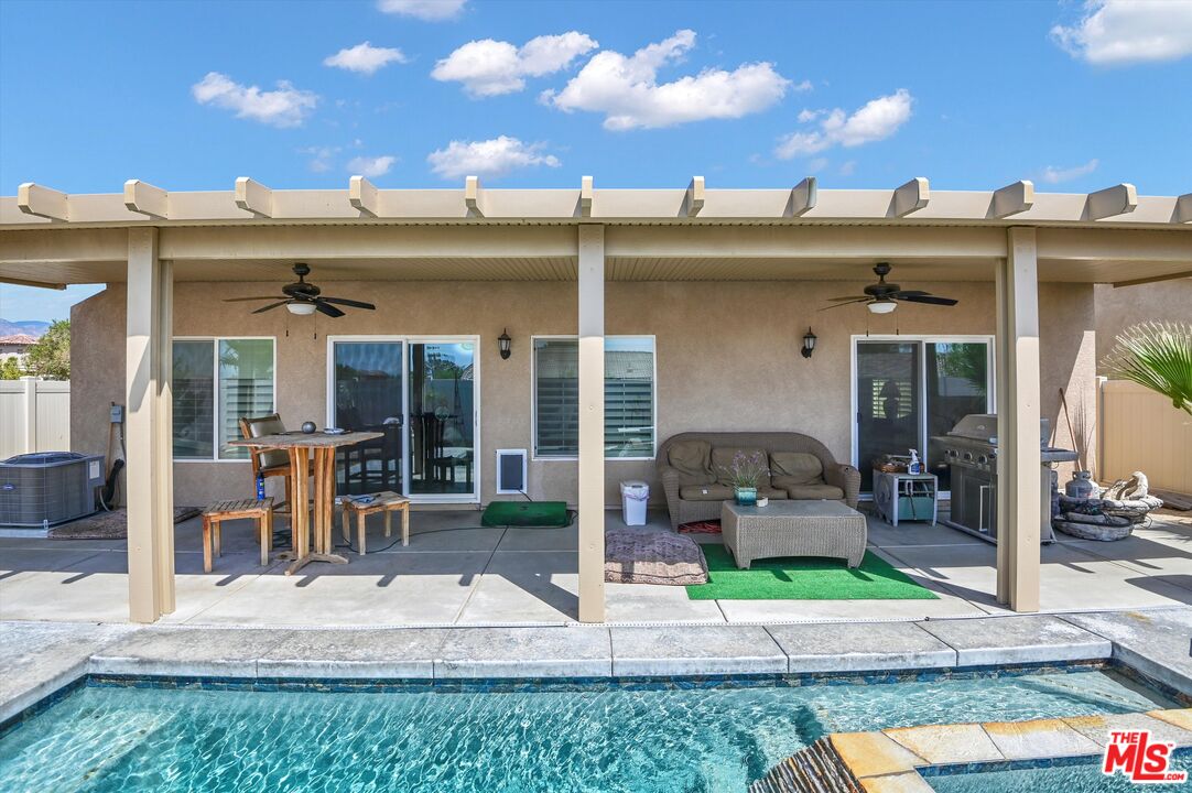 a view of a house with patio