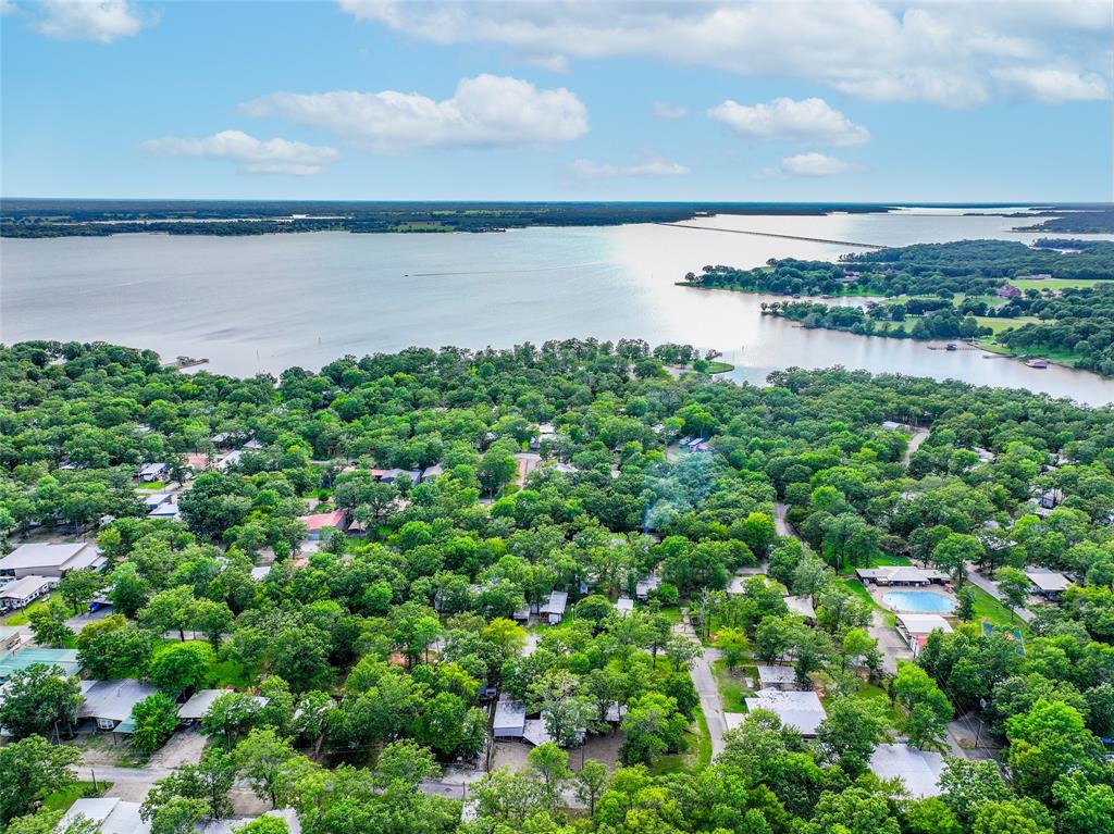 a view of a lake from a yard