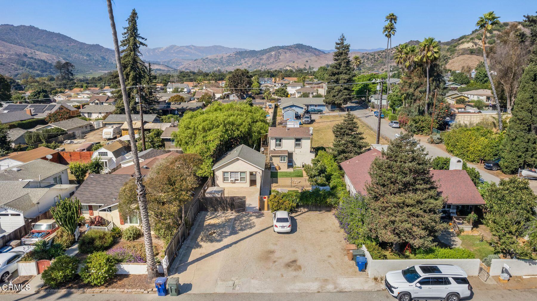 an aerial view of multiple house