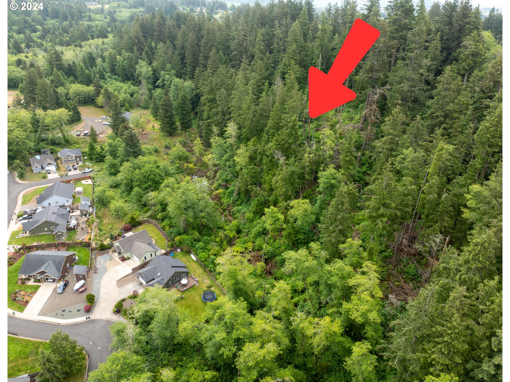 a aerial view of a house