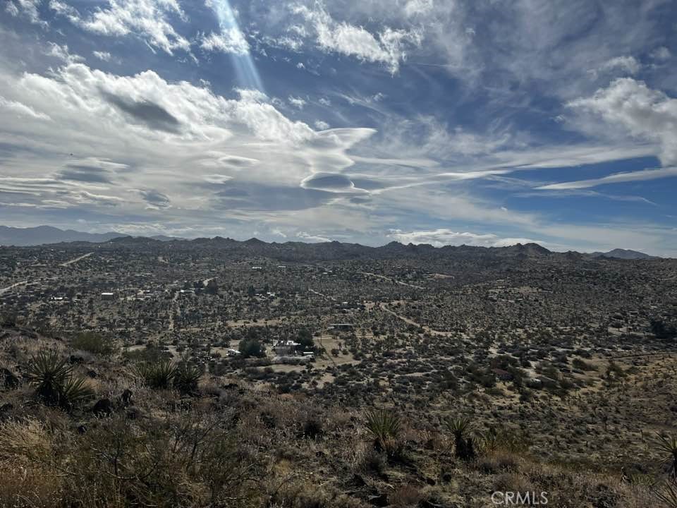 a view of city and mountain