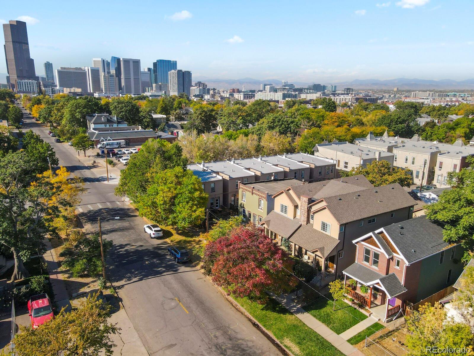 an aerial view of residential building with outdoor space