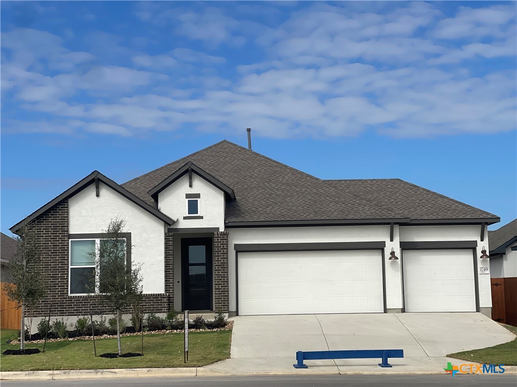 a front view of a house with yard