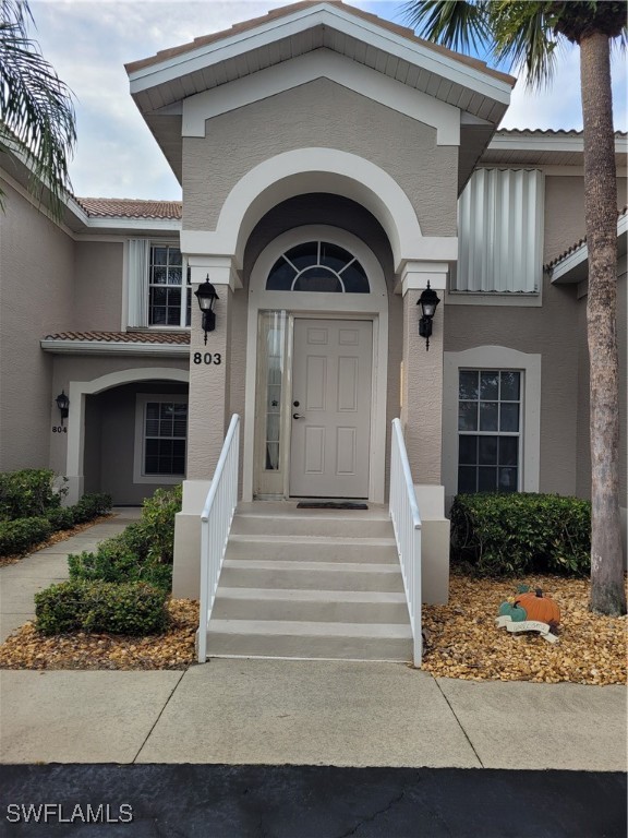 a front view of a house