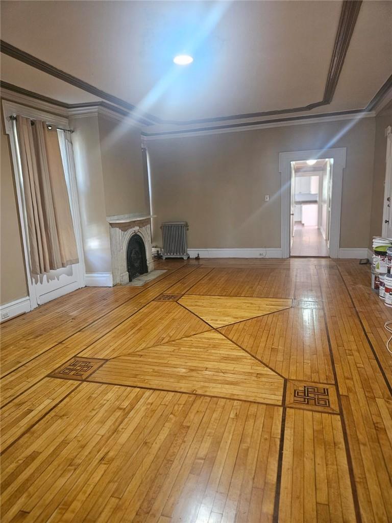 a room with a wooden floor