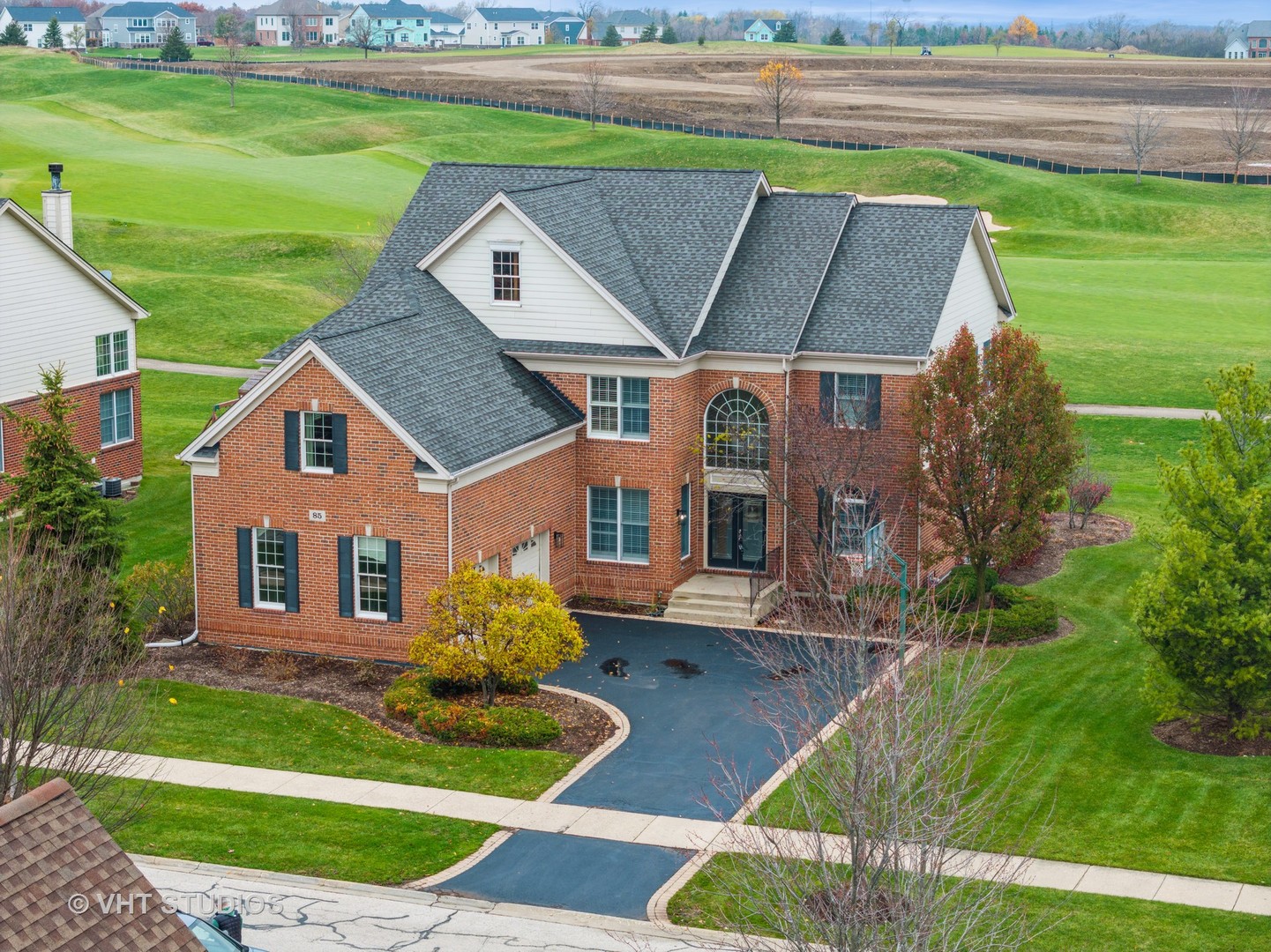 a aerial view of a house