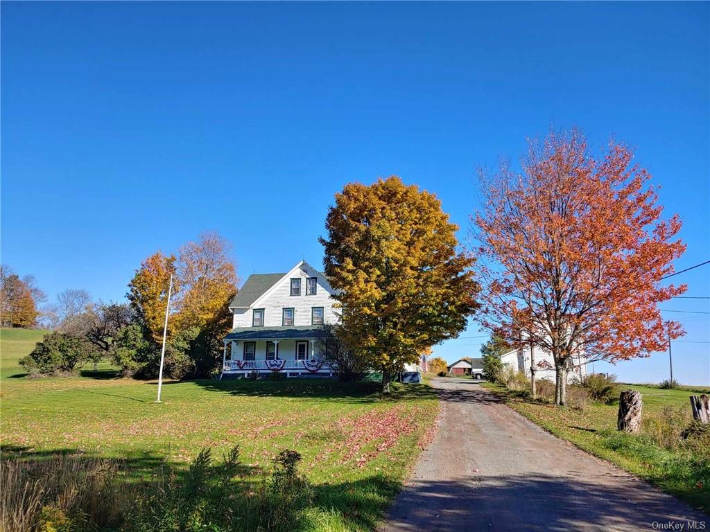 View of front of home with a front lawn