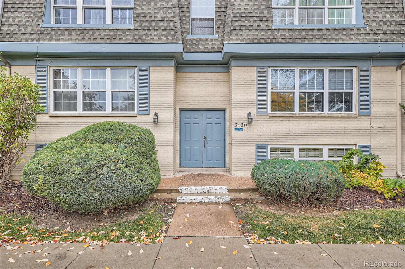 a front view of a house