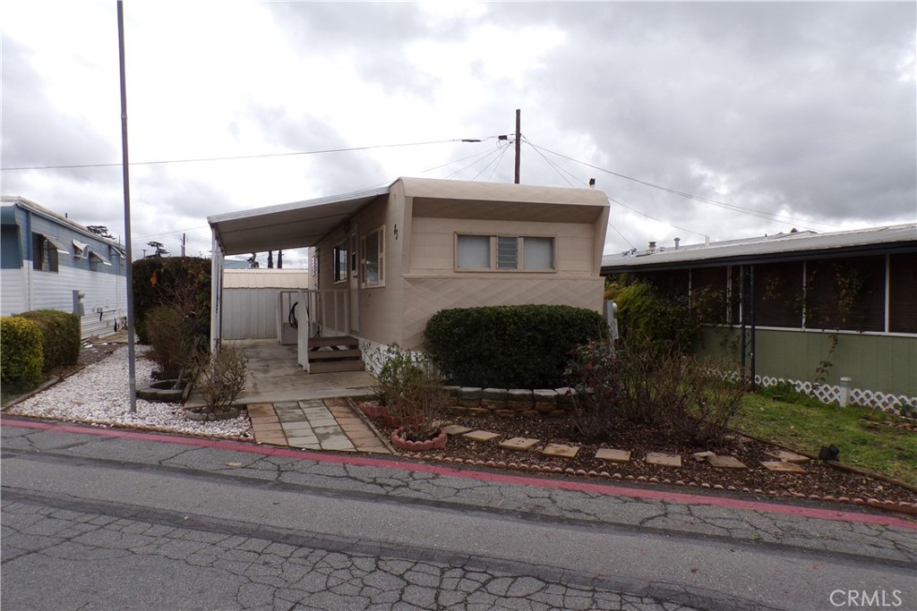 a view of a house with a patio