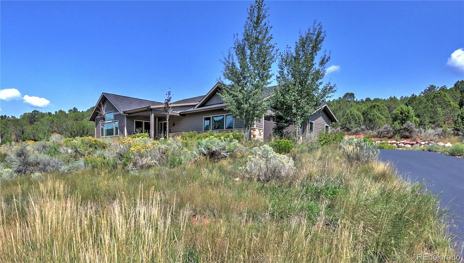 a house view with lake view