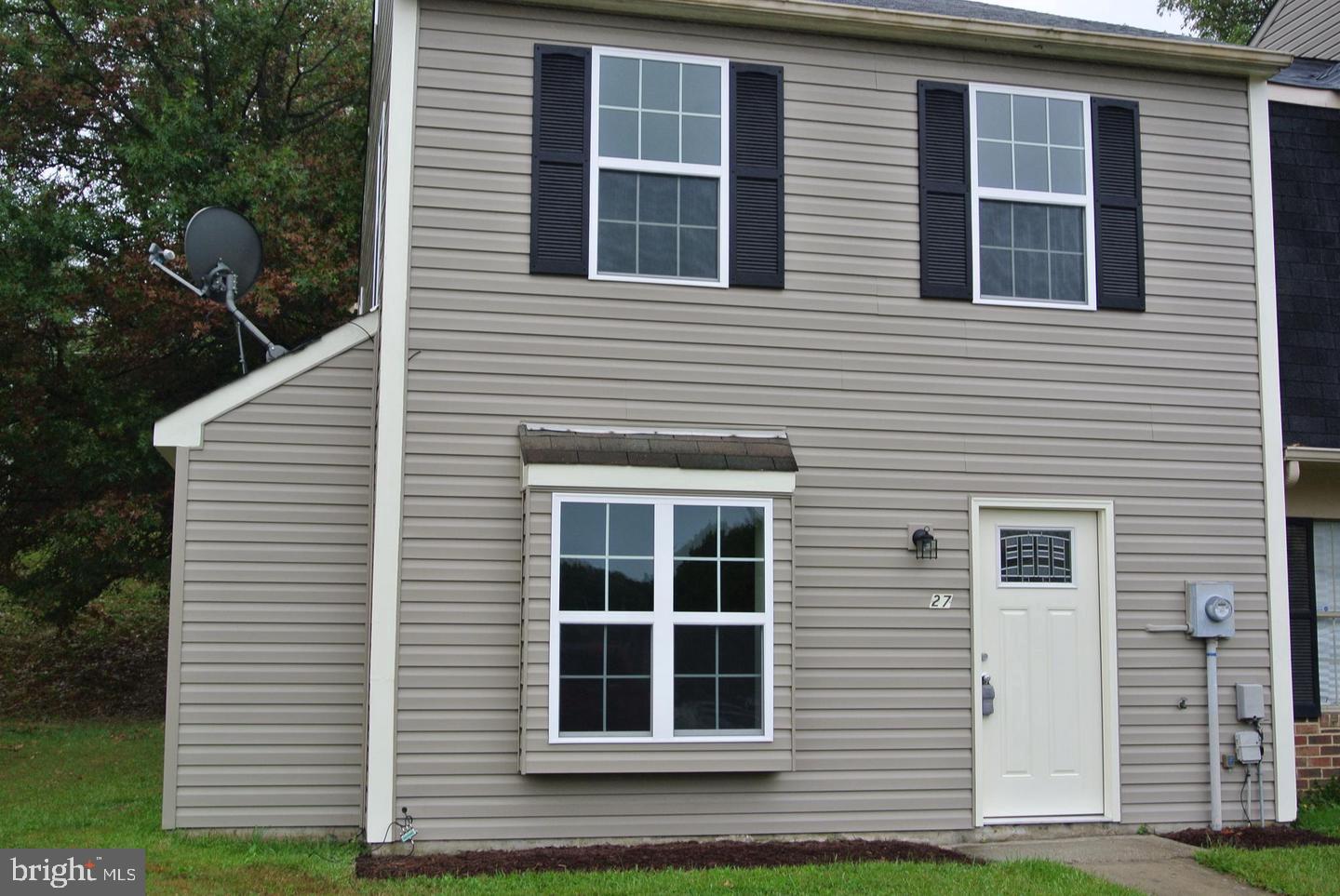 a front view of a house