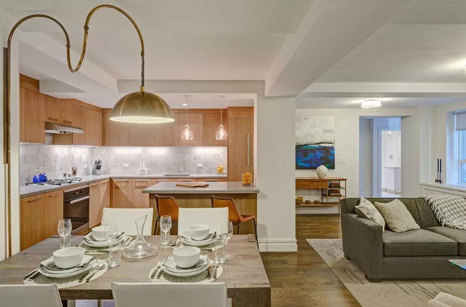 a kitchen with a sink and stove