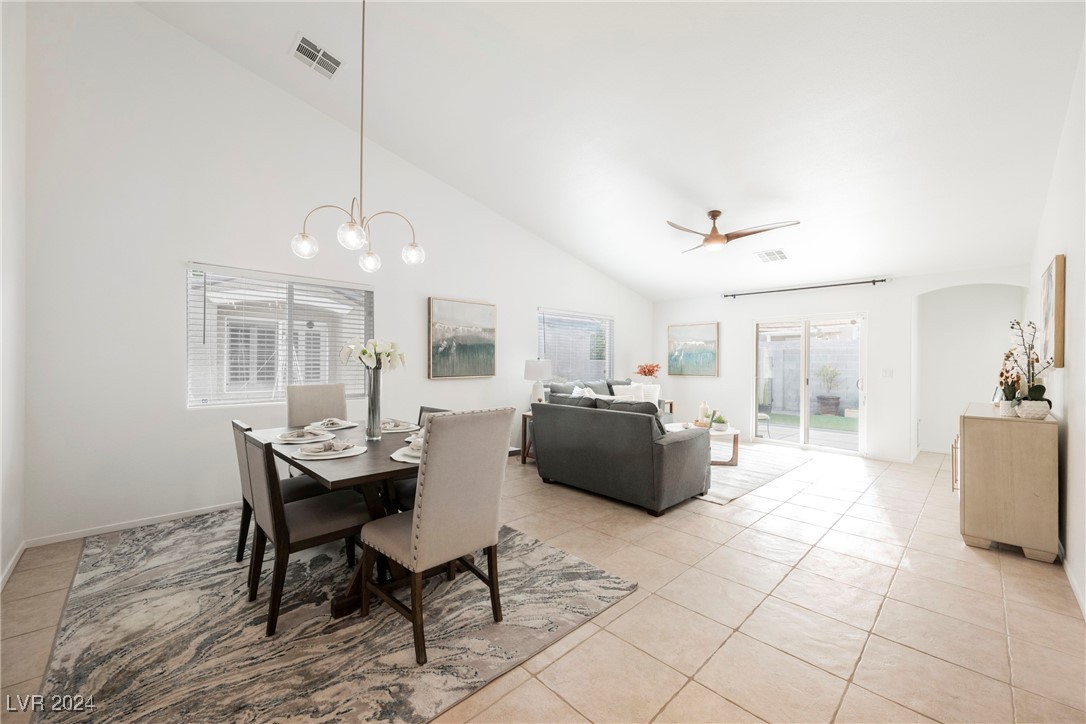 Open Living Space with vaulted ceilings