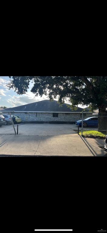 a view of swimming pool from a yard