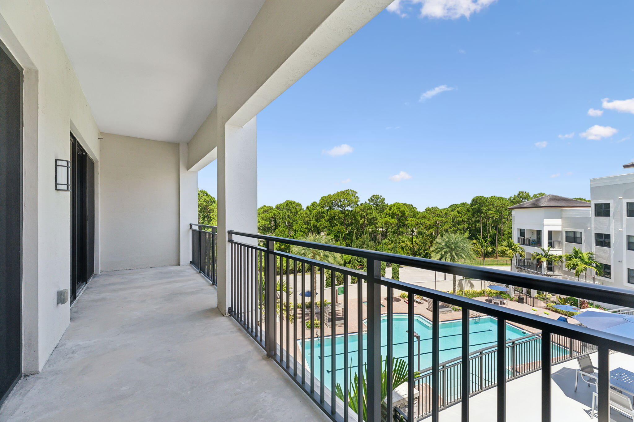 a view of a balcony