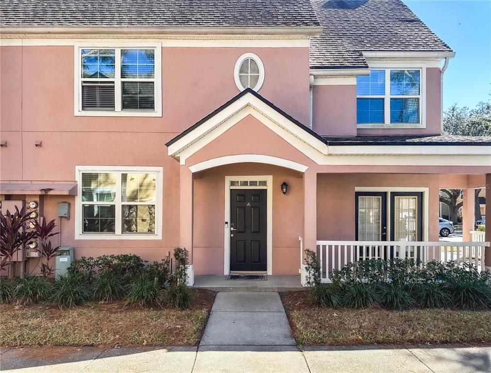 a front view of a house