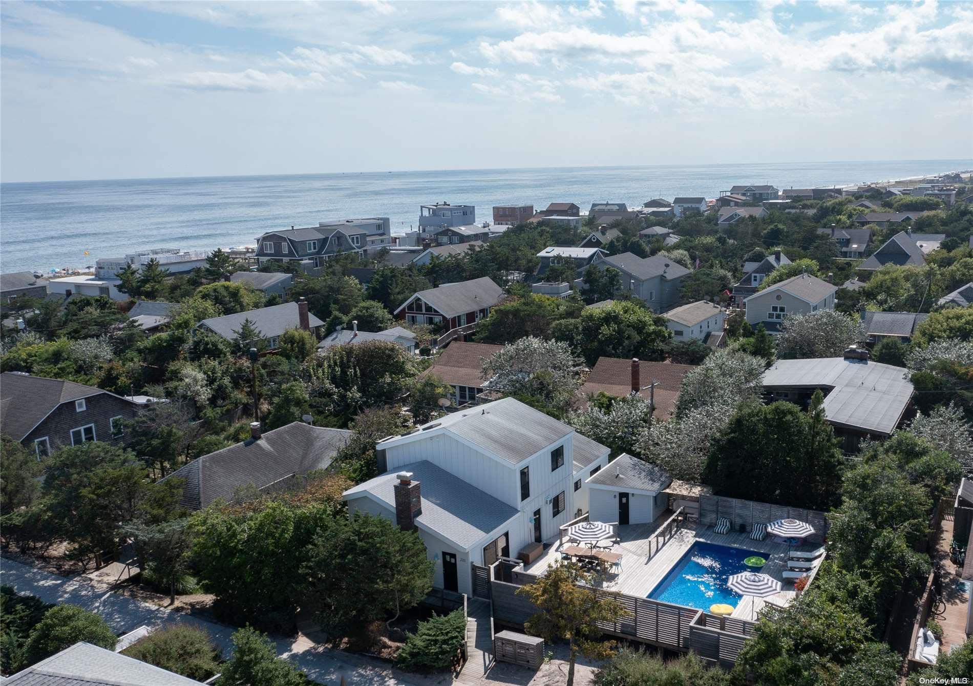 an aerial view of multiple house