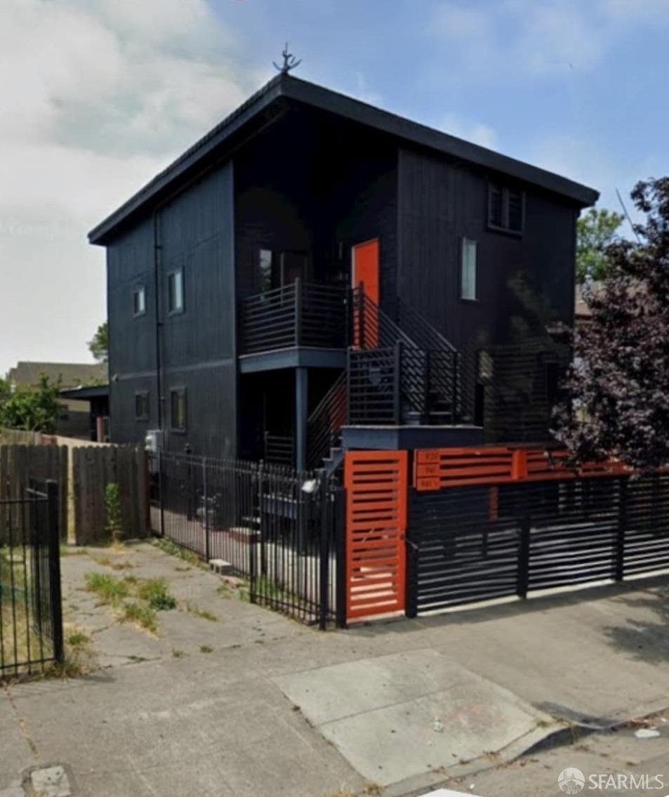 a front view of a house with parking