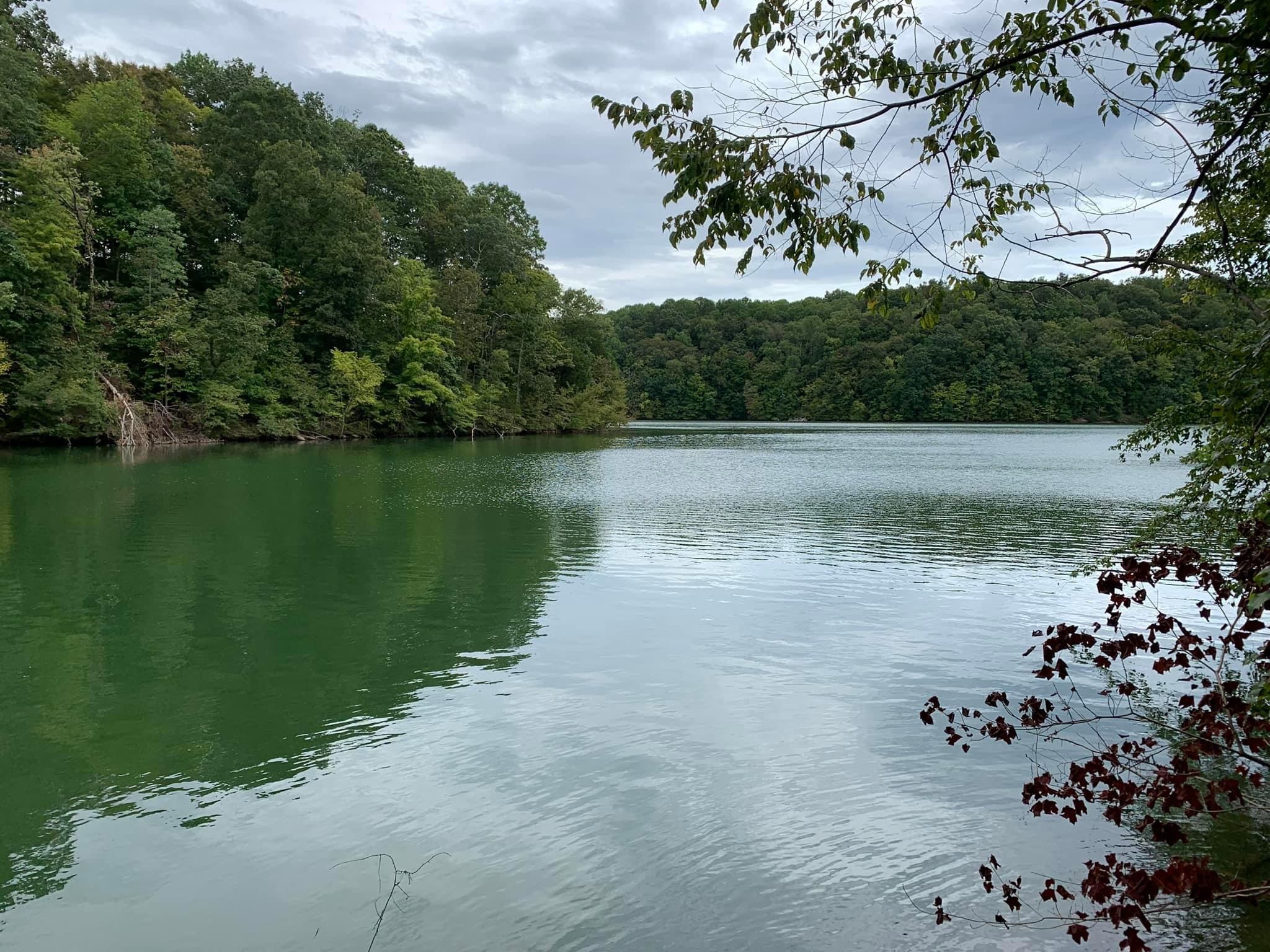 a view of a lake with a lake