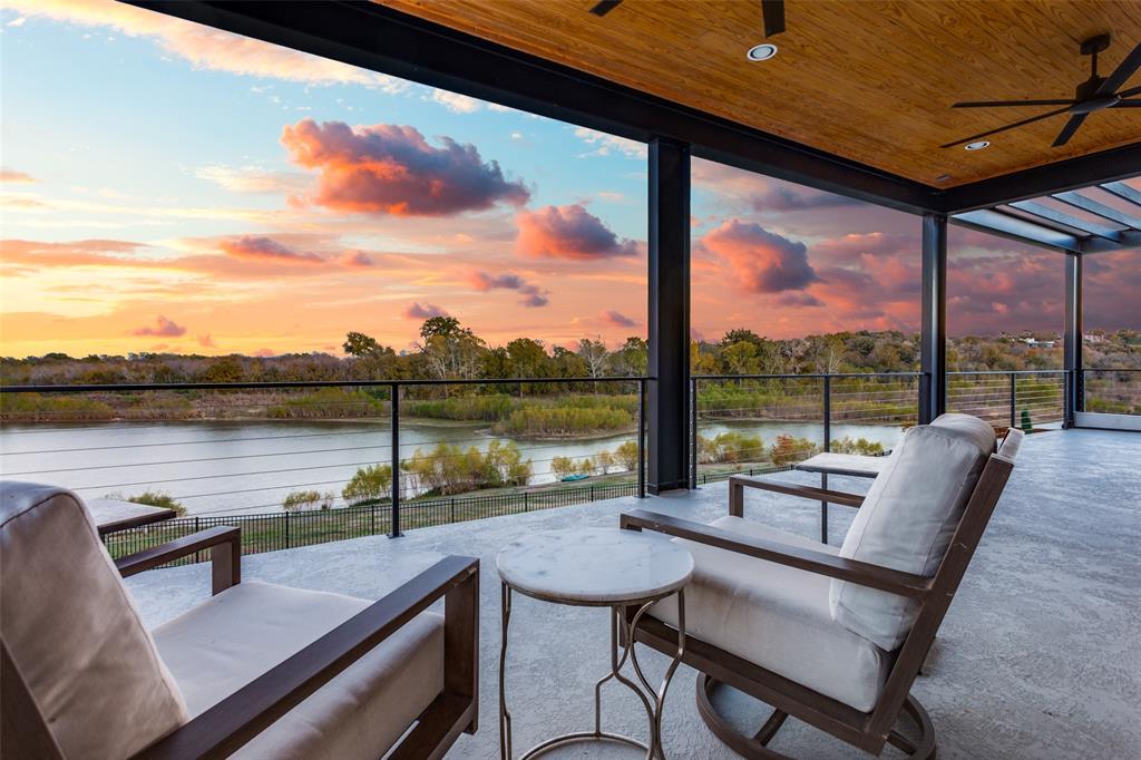 a view of a lake from balcony