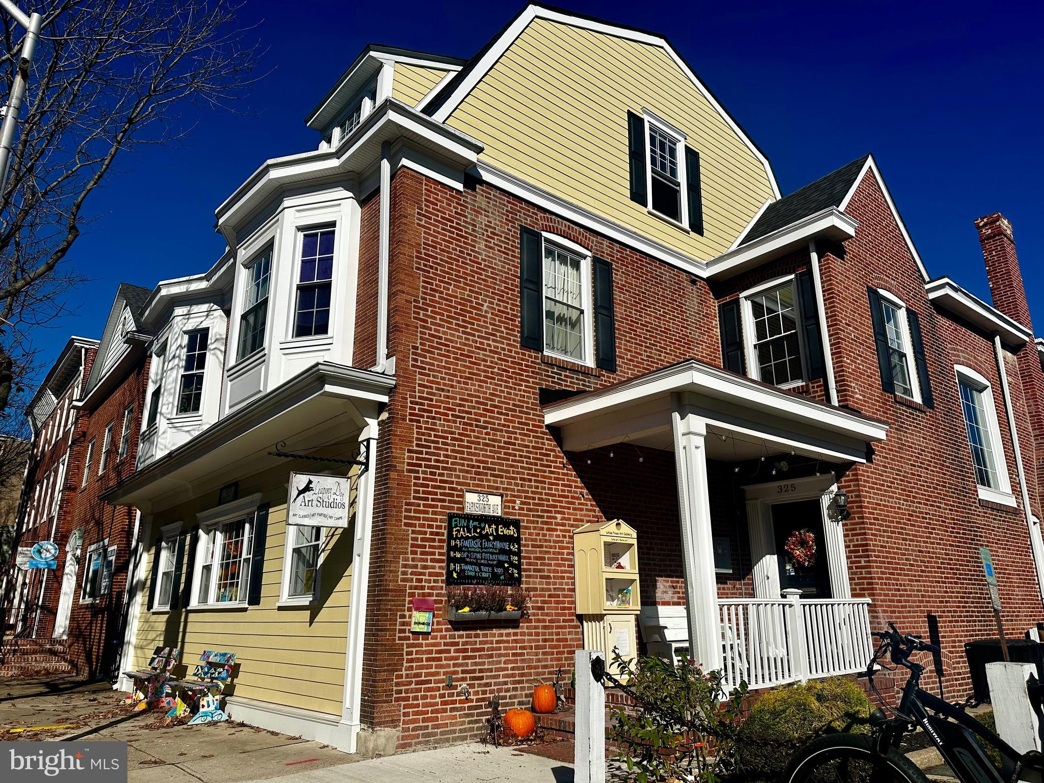 a front view of a house