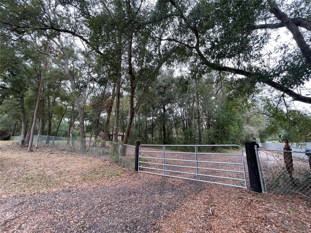 Private front gate entry.