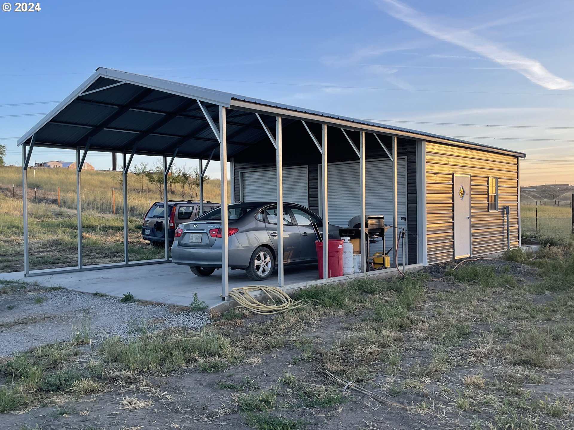 a view of car parked in front of house