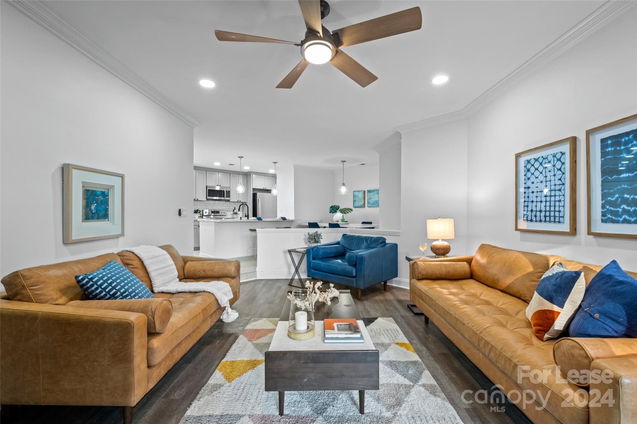 a living room with furniture and a couch