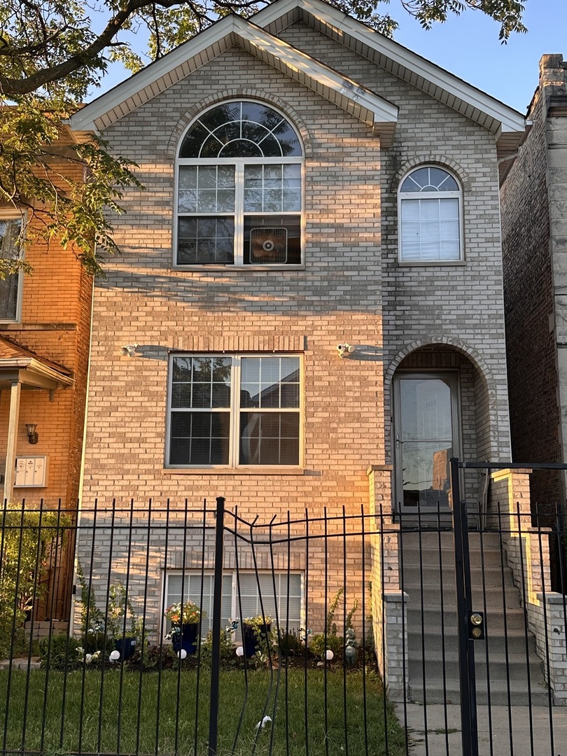 a front view of a house