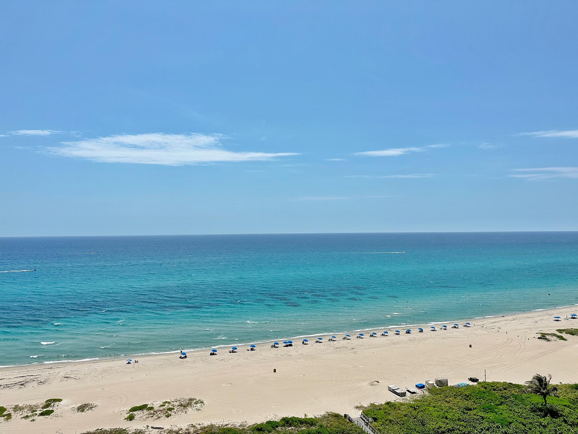 a view of an ocean beach