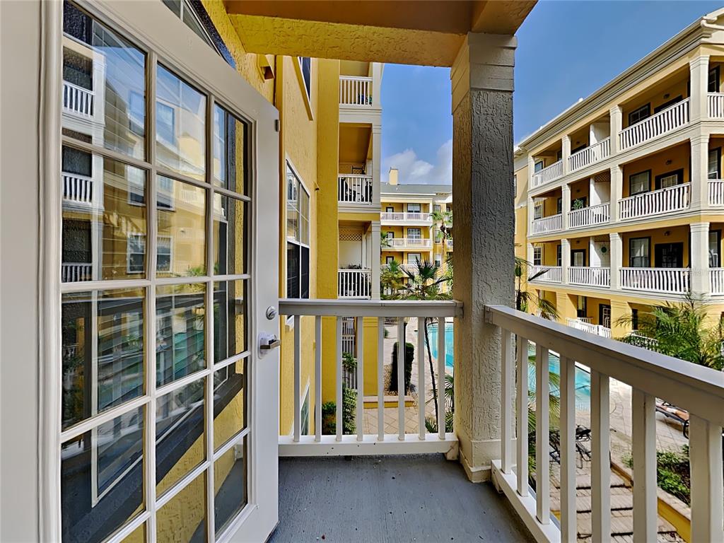 a view of front door of building