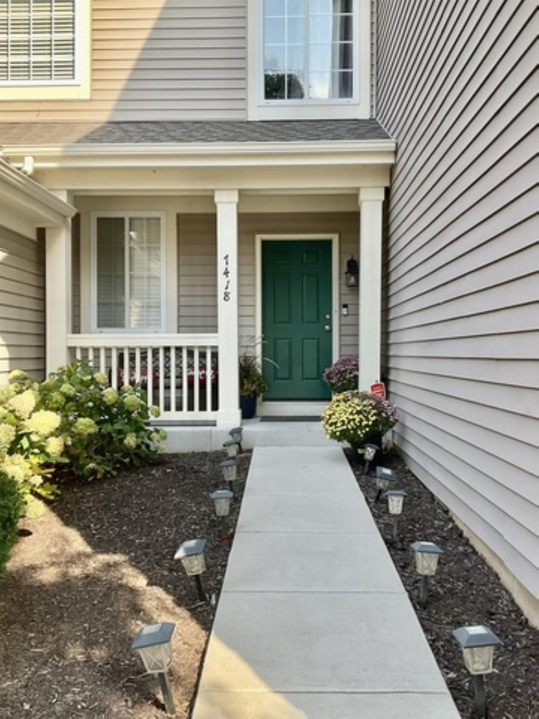 a front view of a house