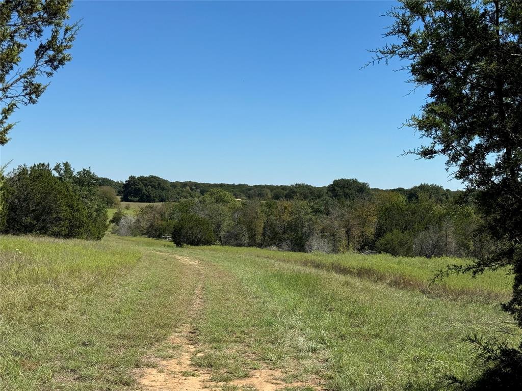 a view of an outdoor space with mountain view