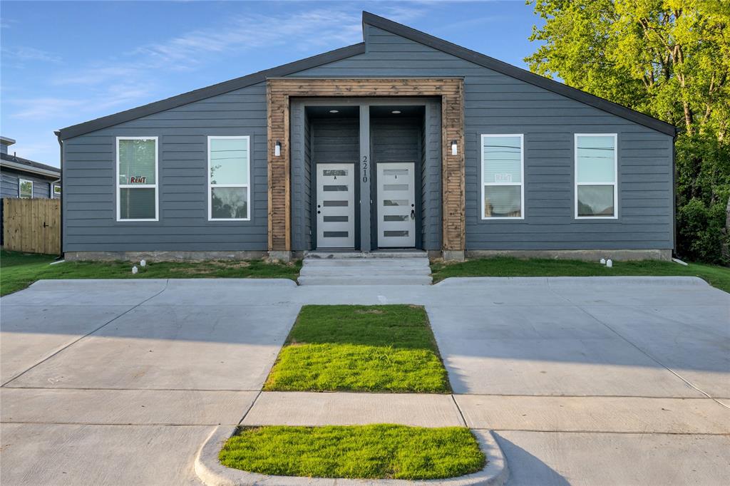 a front view of a house