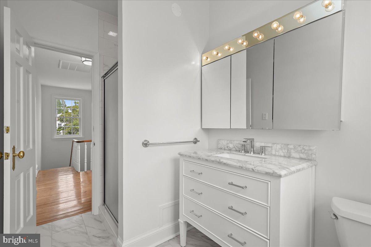 Master Bathroom Vanity With Makeup Area - Clipper City House