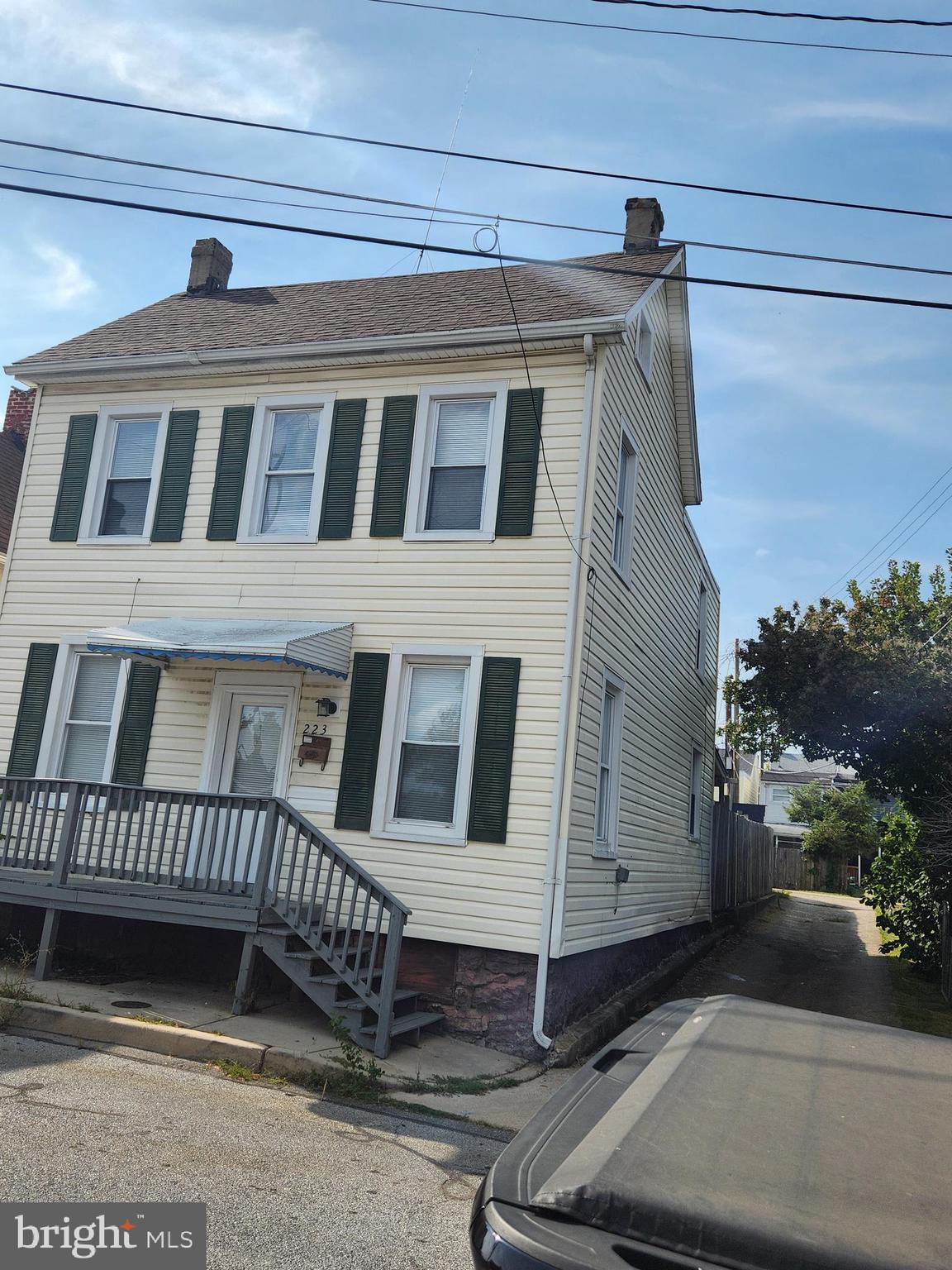 a view of a house with a window