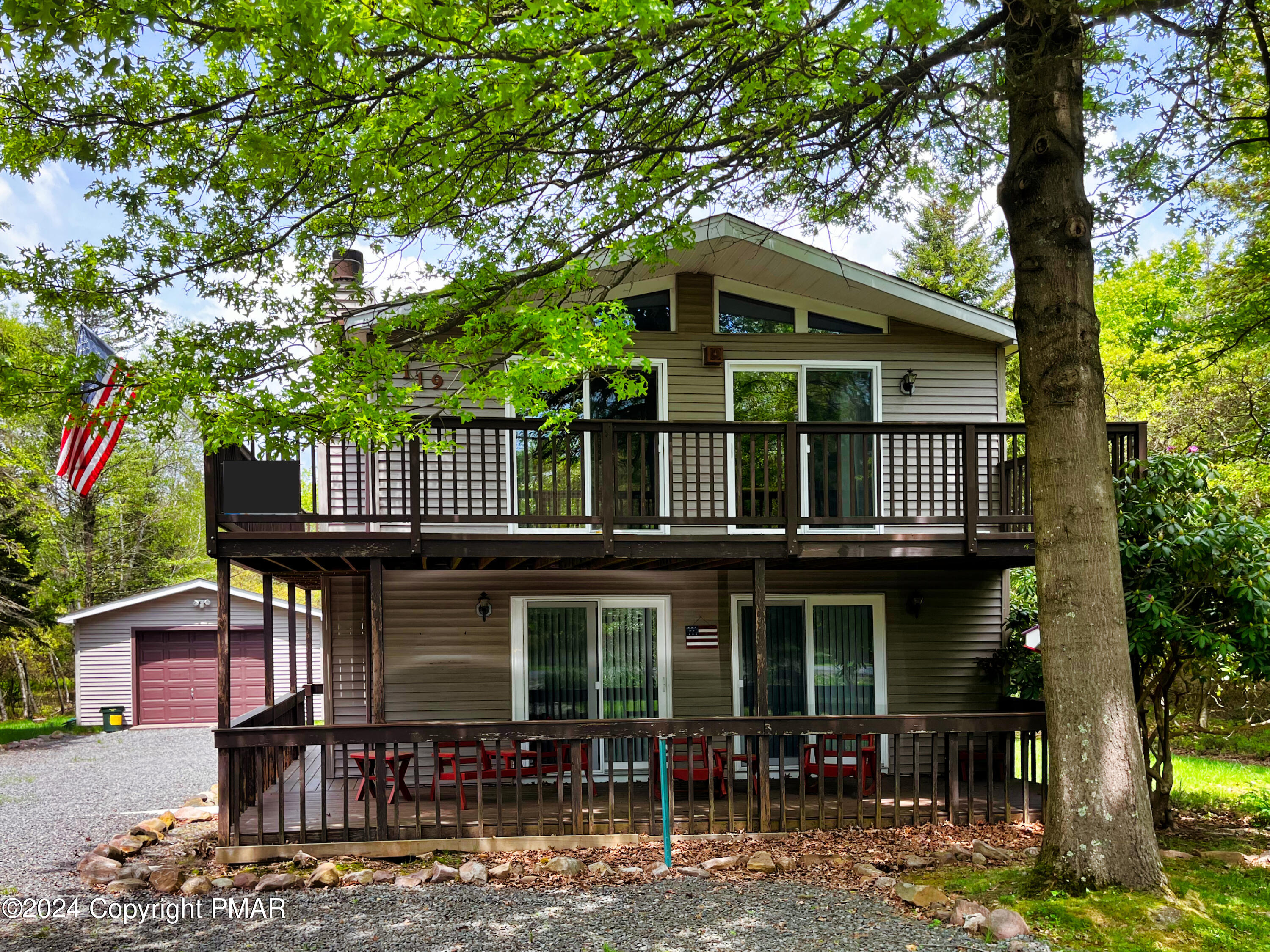 a front view of a house