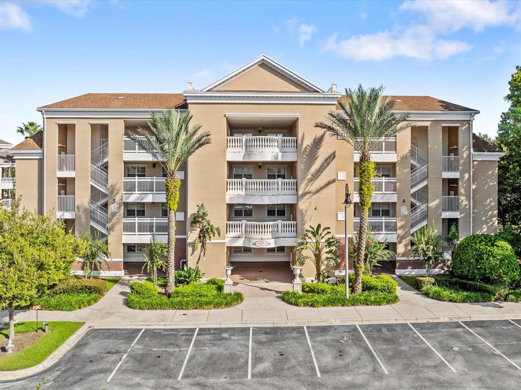 a front view of a multi story residential apartment building