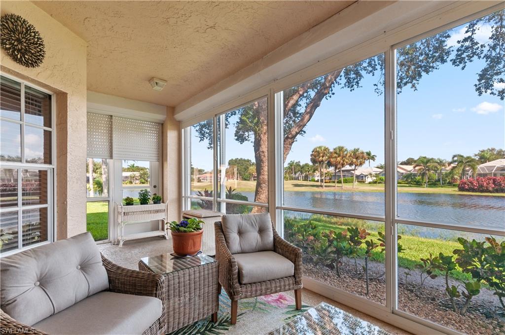 Stunning lake view from the enclosed lanai