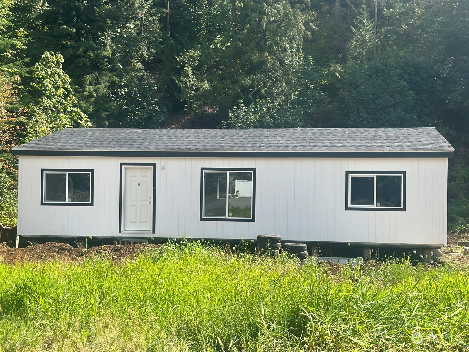 a house view with a space space