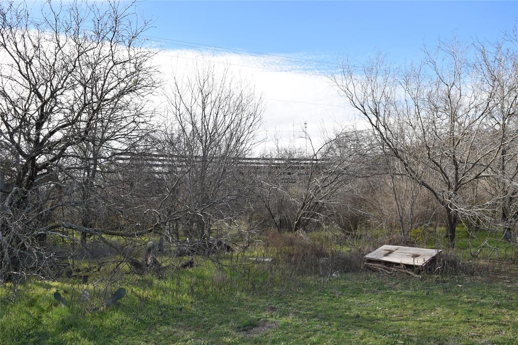 a view of a yard with mountain view