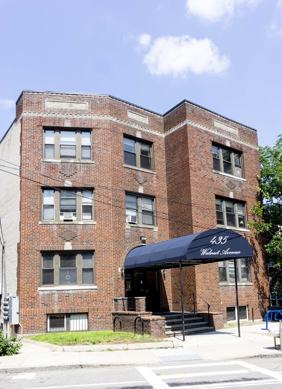 a front view of a building