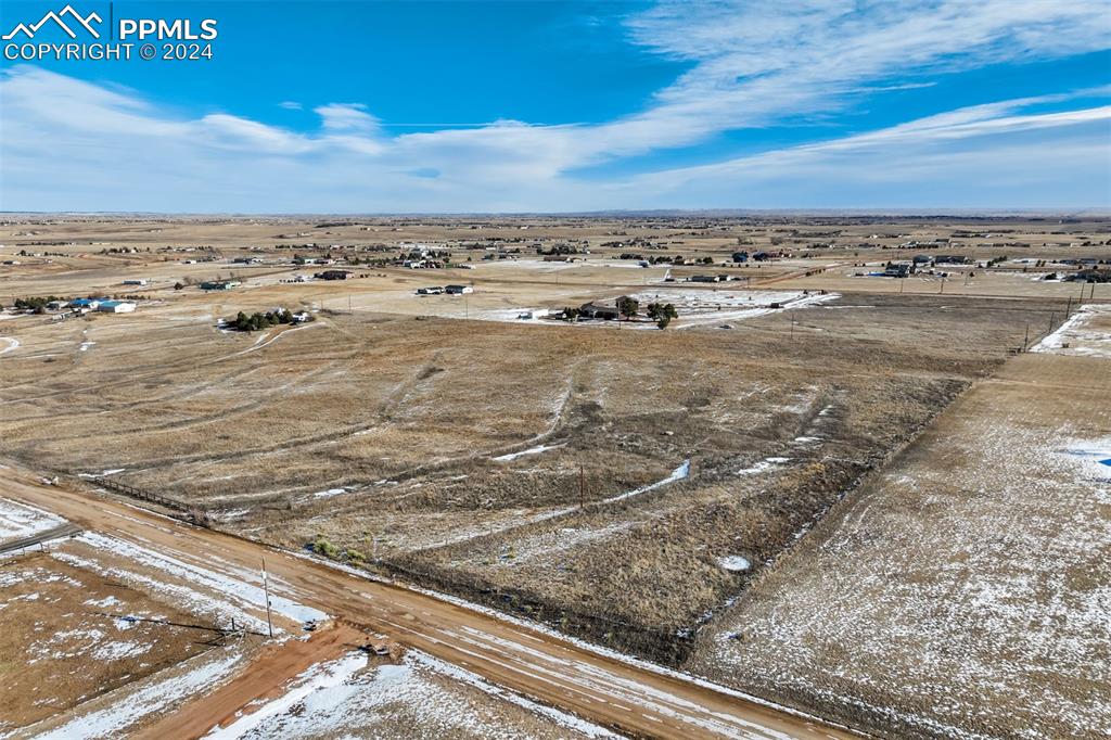 Aerial view featuring a rural view