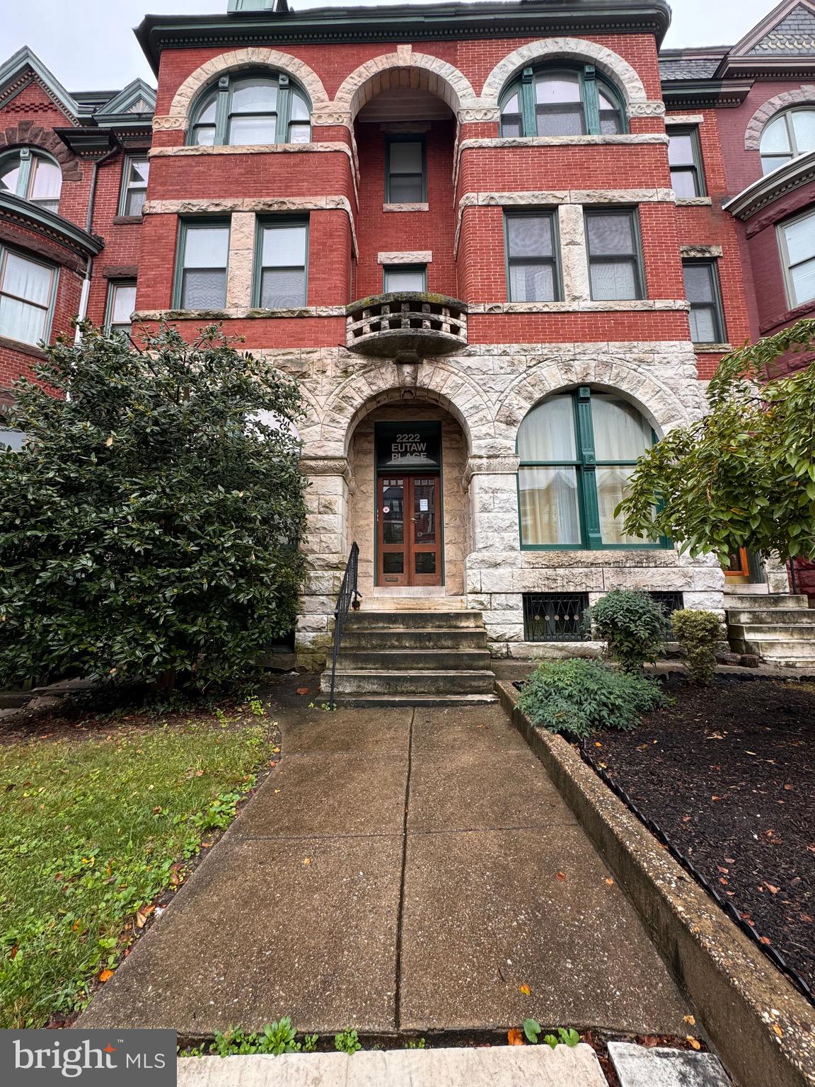 a front view of a house