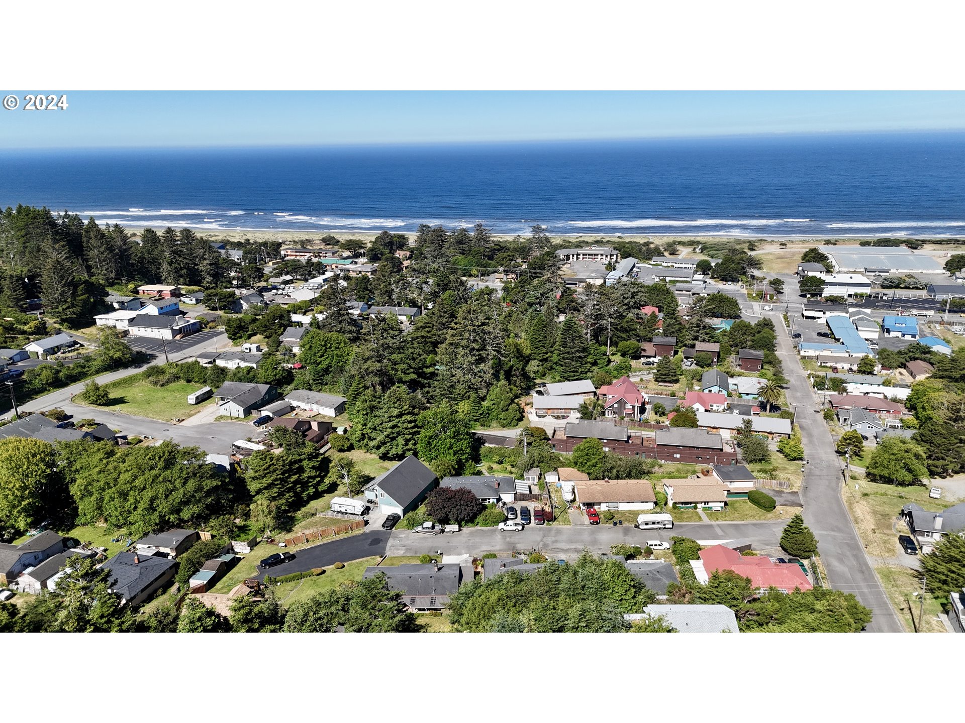 a view of city and ocean