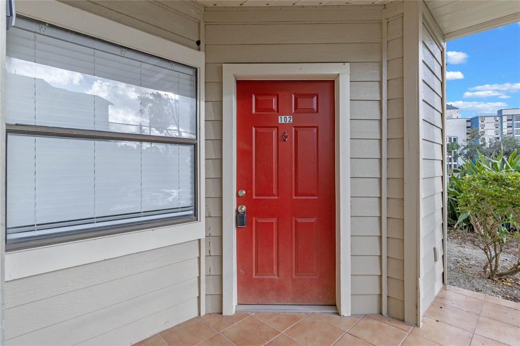 a view of front door