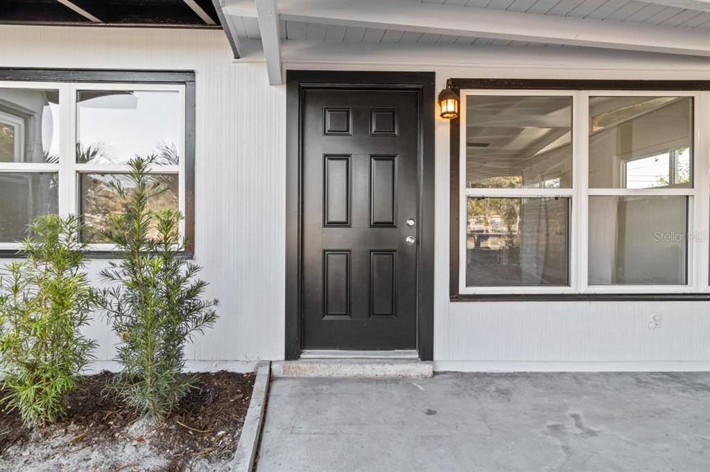 a view of front door of house