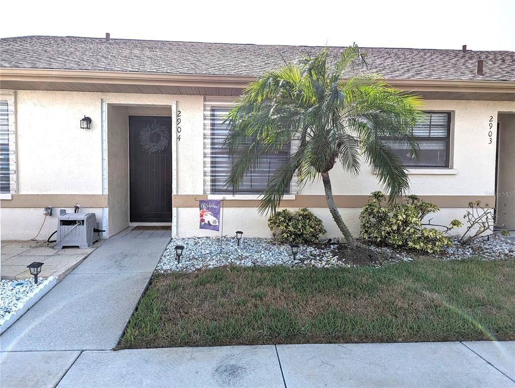 a front view of a house